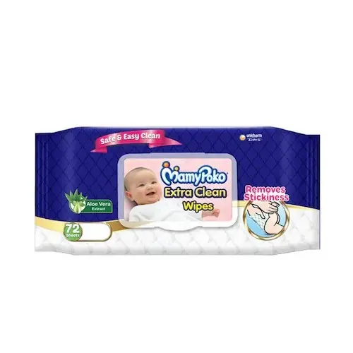 MamyPoko Aloevera Extra Clean Wipes 72 pcs