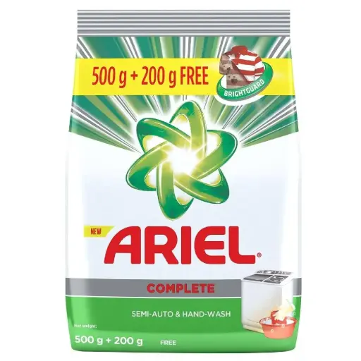 Ariel Complete Detergent Washing Powder - 500 g with Free Detergent Powder - 200