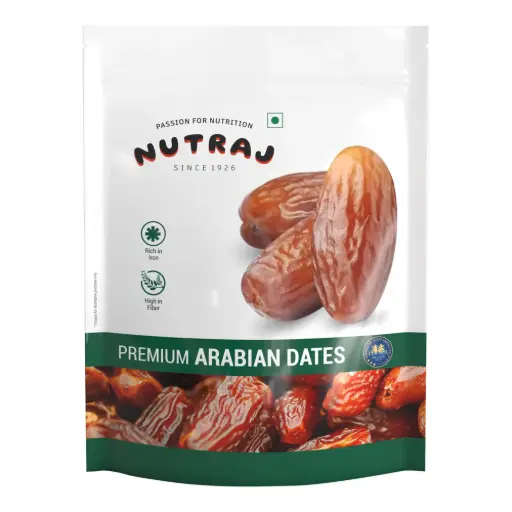 Nutraj UAE Arabian Dates 500g Pouch | Khajur 