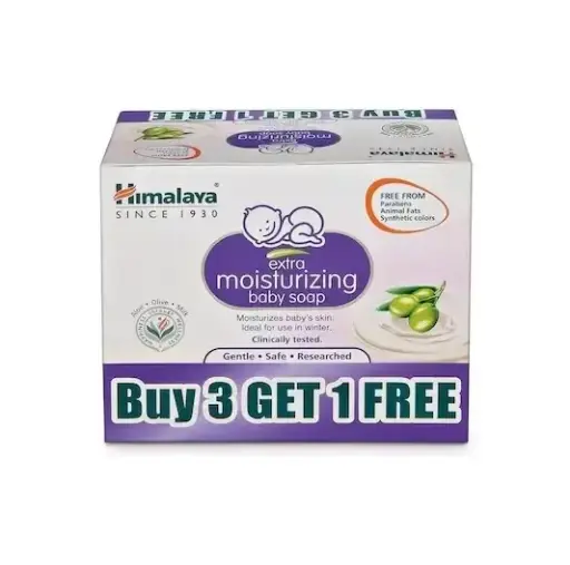 Himalaya Extra Moisturising Baby Soap 4x75g Buy 3 Get 1 Free